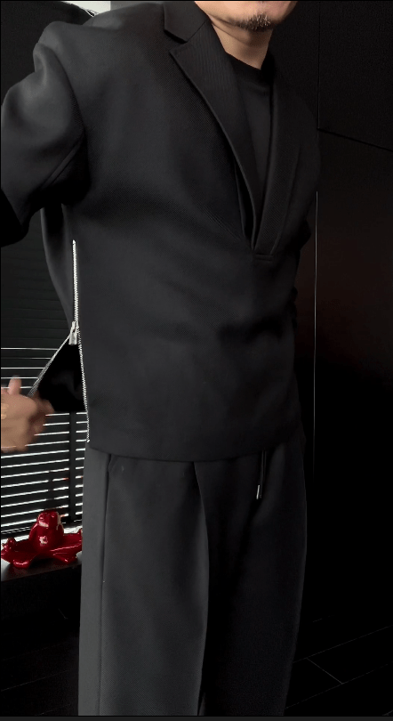 Style Meets Comfort â€?V - Neck Lounge Set for Every Moment - WayMens