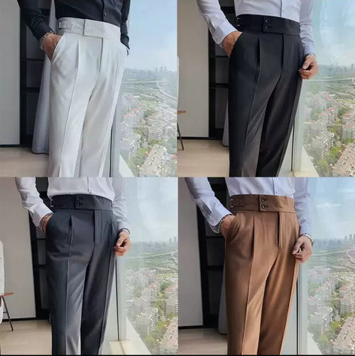 ComfortFlex Dress Pants Sidetab Elastic Trousers - WayMens